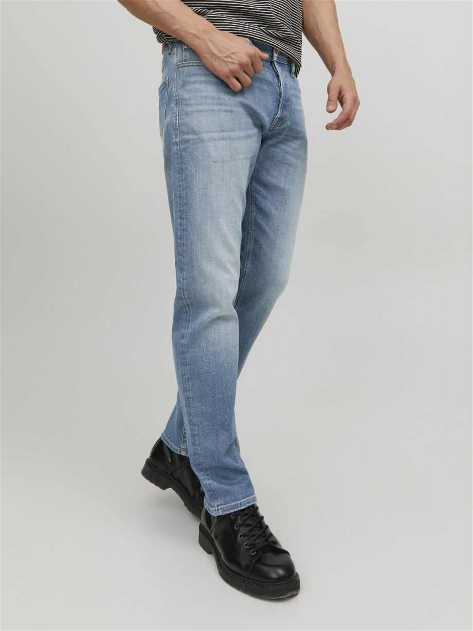 JACK&JONES Herren Jeans MIKE Comfort-Fit in Blau - light blue denim