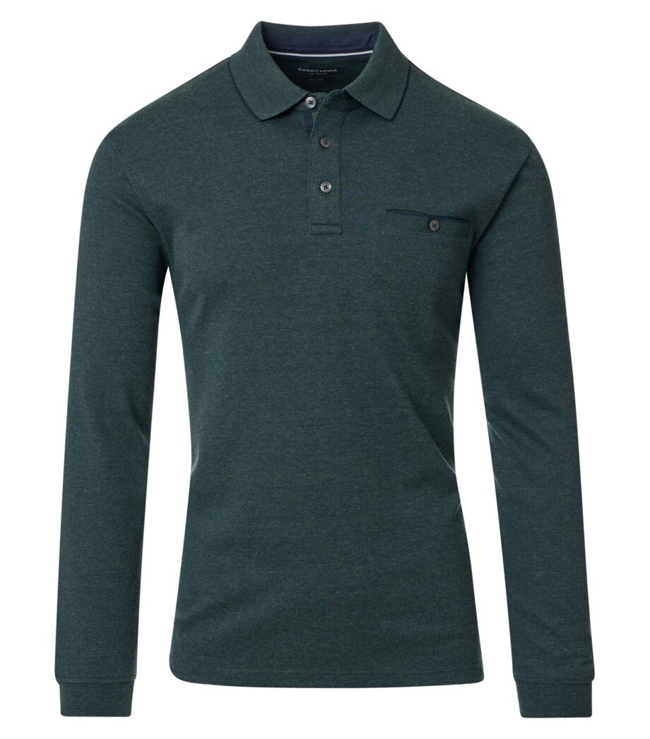 CASAMODA Herren Polo-Shirt Langarm