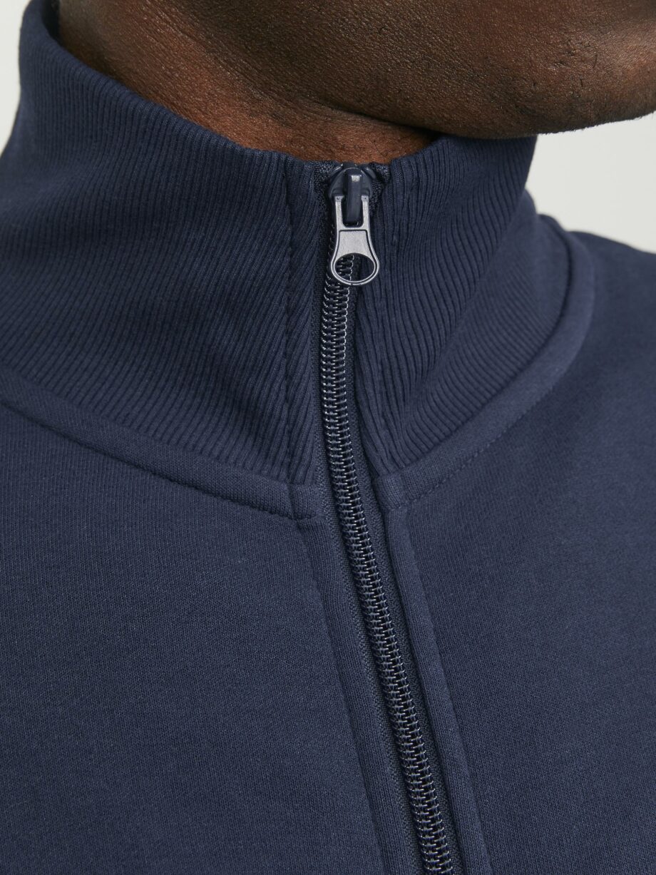 JACK&JONES Herren Sweatshirt langarm mit Reißverschluss in Dunkelblau