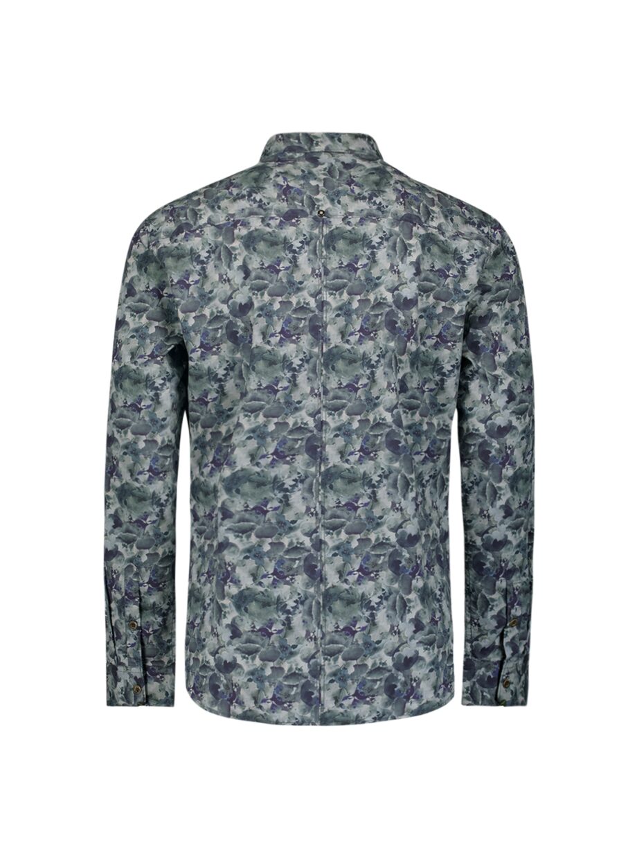 NO EXCESS Herren Hemd mit Alloverprint-Muster in Blau