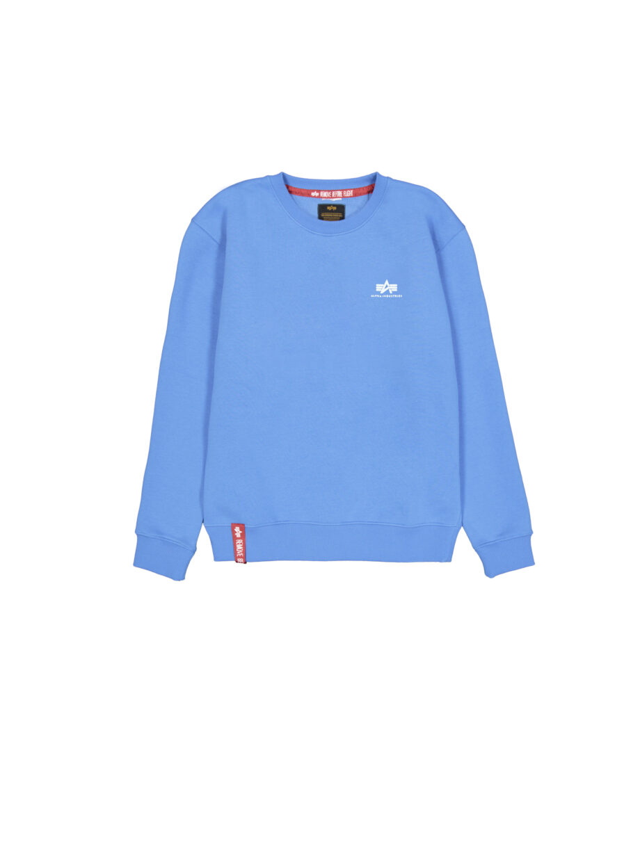 ALPHA INDUSTRIES Herren Basic Sweater Small Logo in mediteranian blue