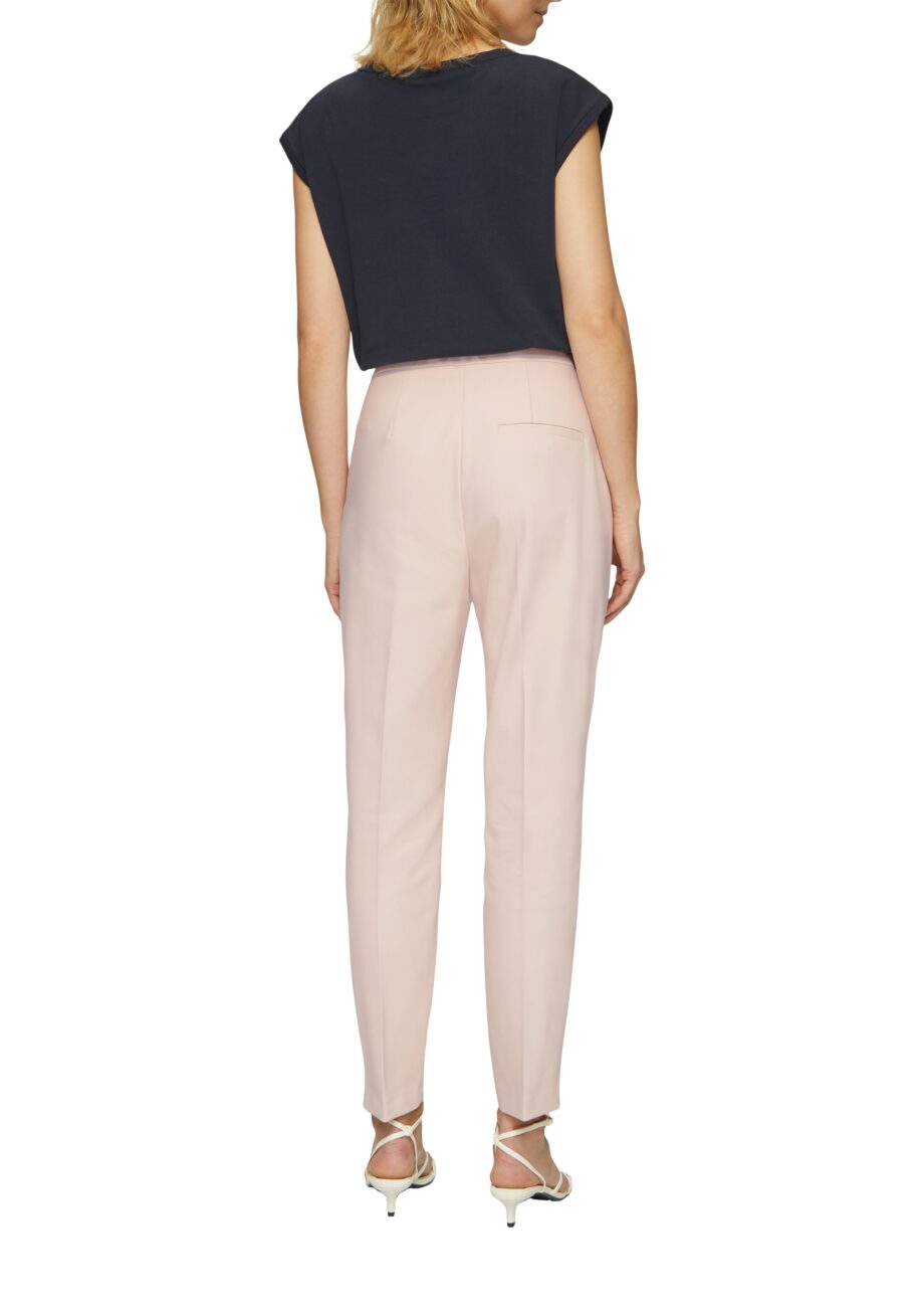 s.Oliver BLACK LABEL Klassische Cigarette-Pants aus Baumwollmix in rosé