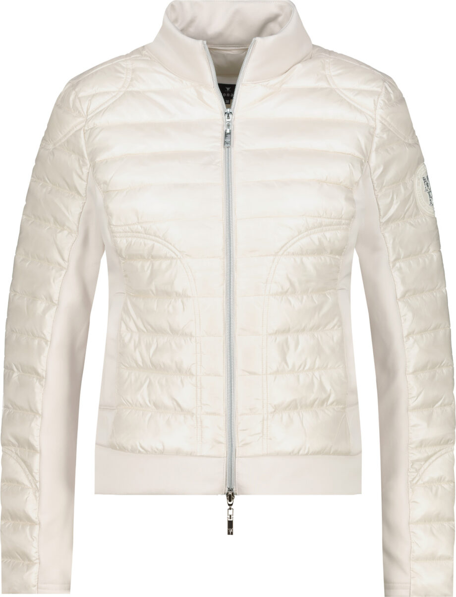 MONARI Damen kurze Steppjacke mit Neopren in creamy beige