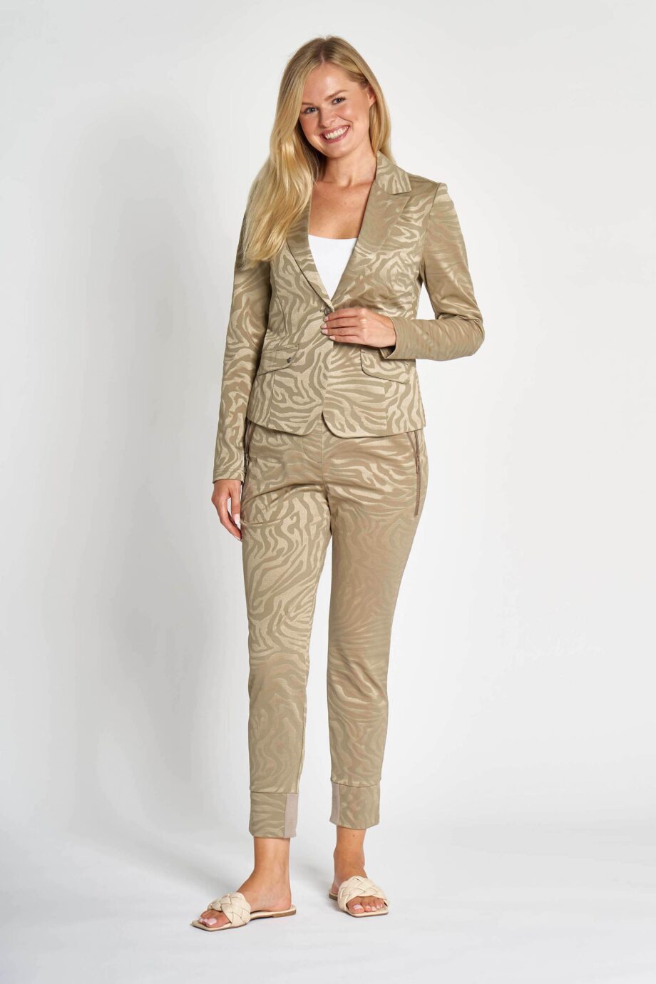 ZHRILL Damenblazer mit Safarimuster ZHBETSY