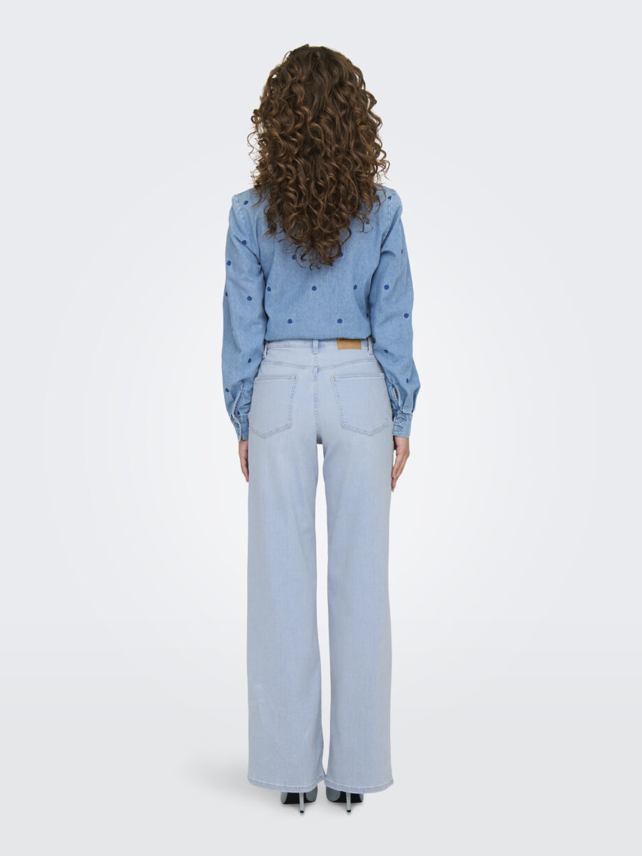 ONLY Damenjeans in Wide-Leg ONLMADISON BLUSH in hellem blue-bleach