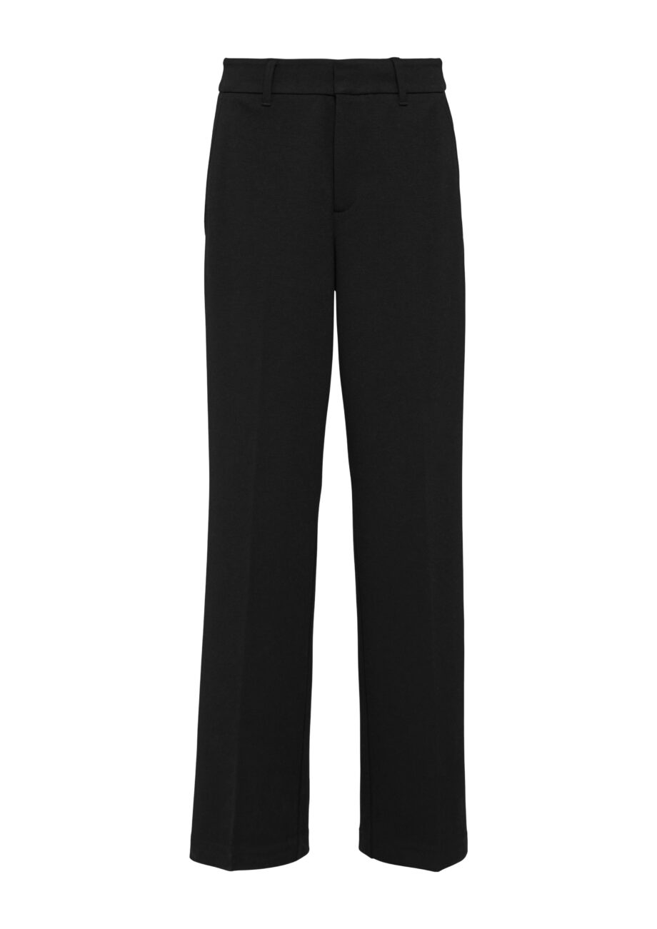 S . OLIVER Damen Hose lang Wide Leg in Schwarz