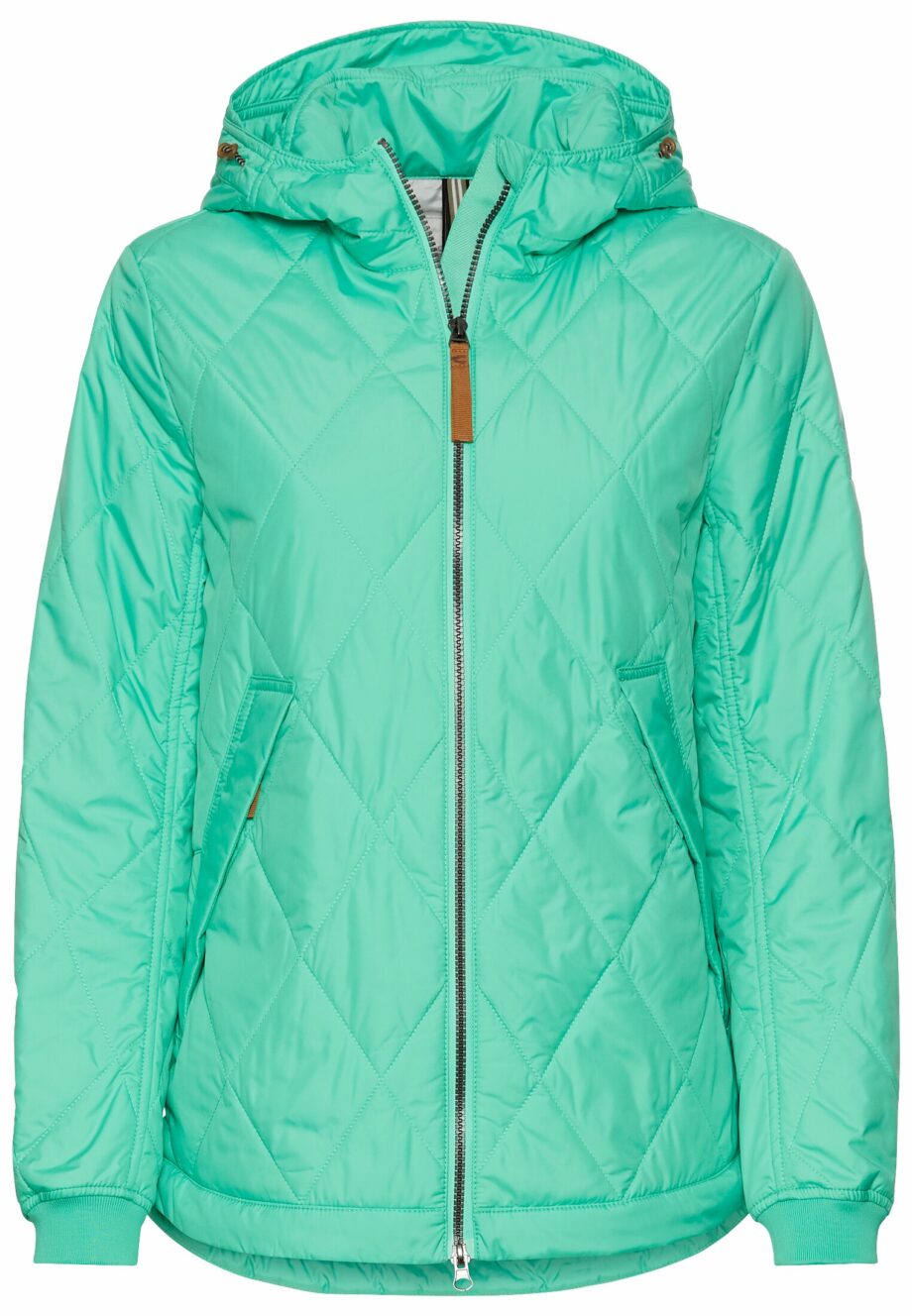 CAMEL ACTIVE Damen-Jacke mit Diamant Steppung in grün und weiß