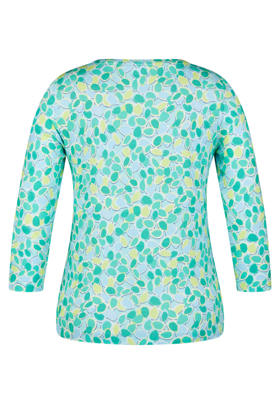 RABE Damenshirt mit Rundhals und Print in smaragd-Tönen