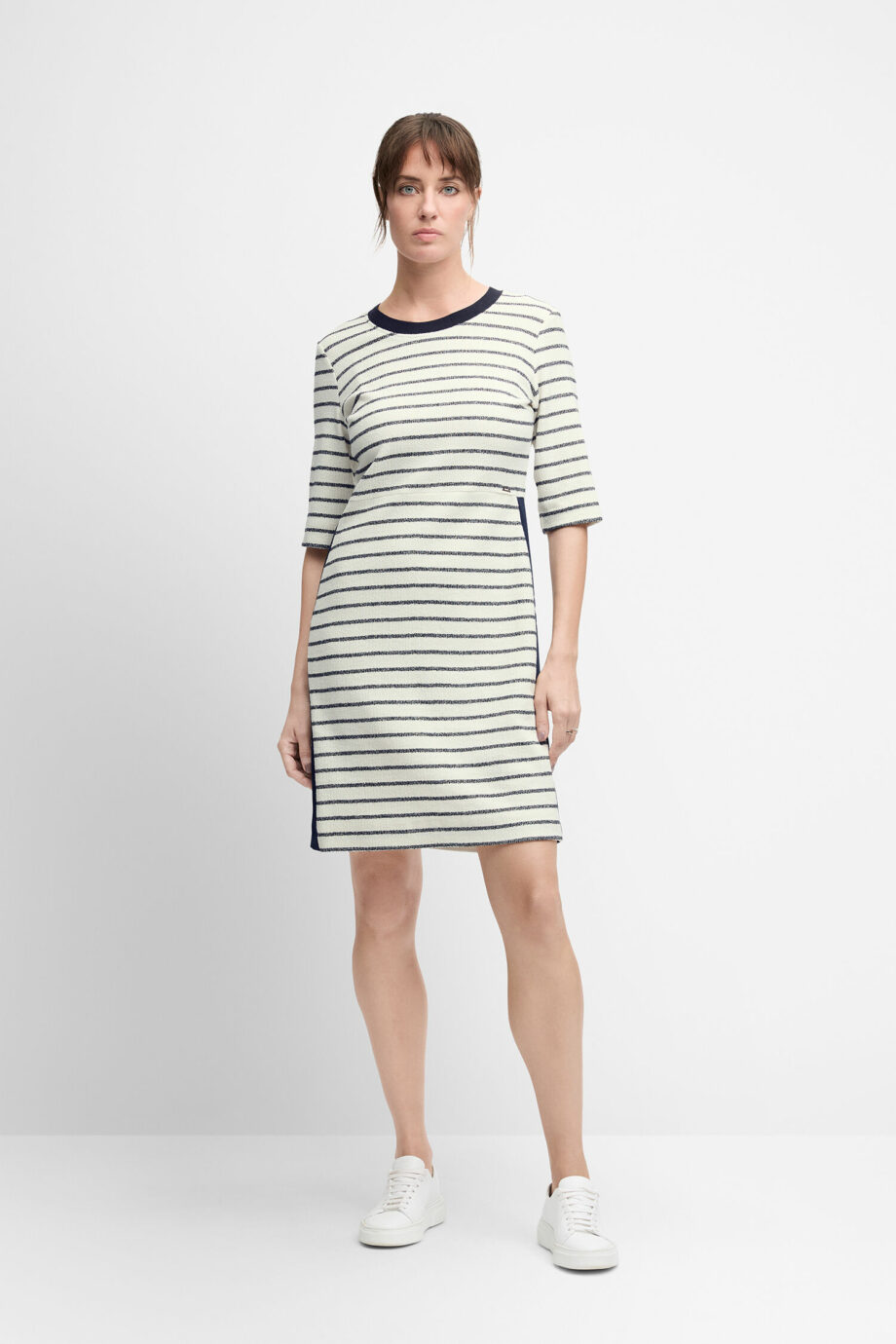 CINQUE Damen Sommerkleid aus Jersey-Bouclé gestreift CIIRIS