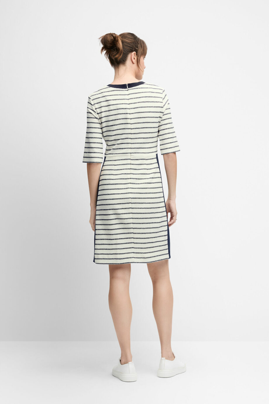 CINQUE Damen Sommerkleid aus Jersey-Bouclé gestreift CIIRIS