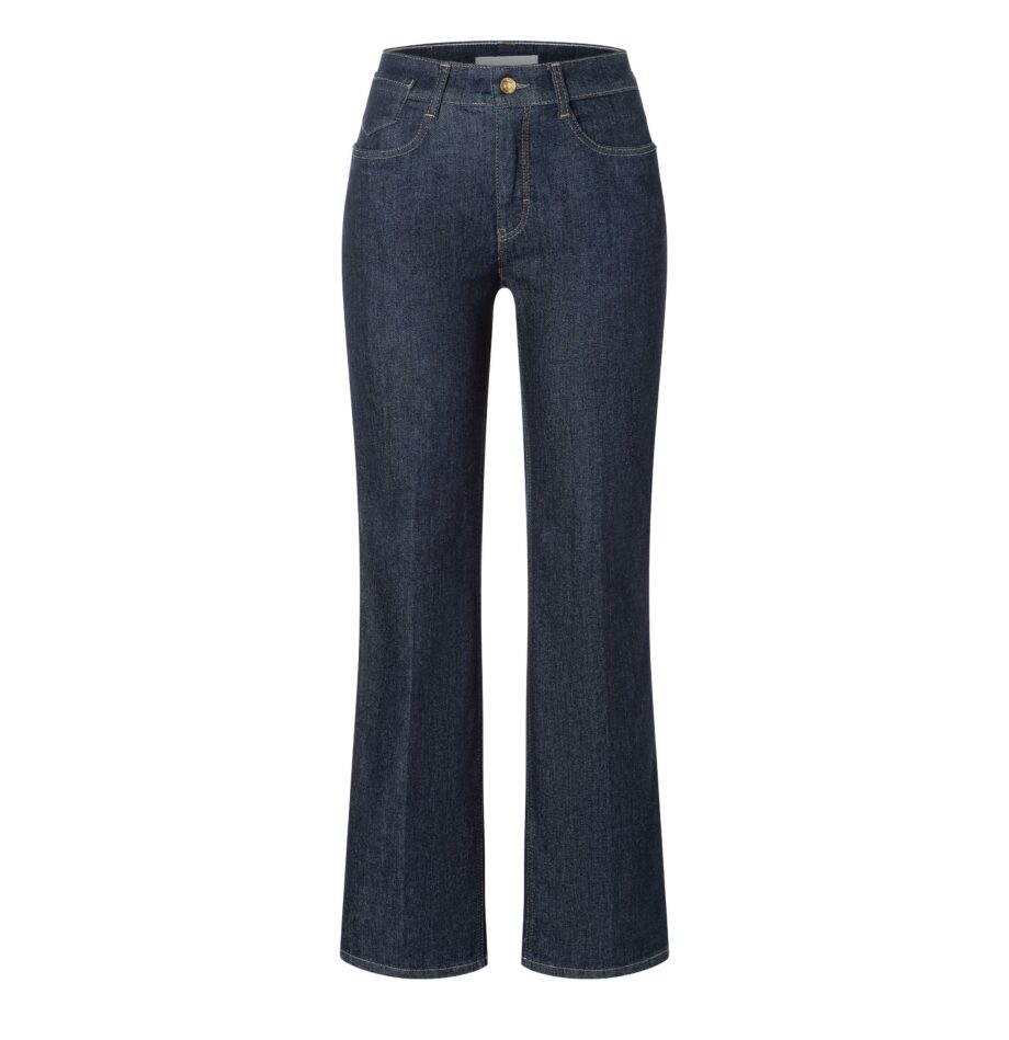 MAC Damenjeans LAURA, ausgestellte Jeans, Stretch in hellblau und dunkelblau