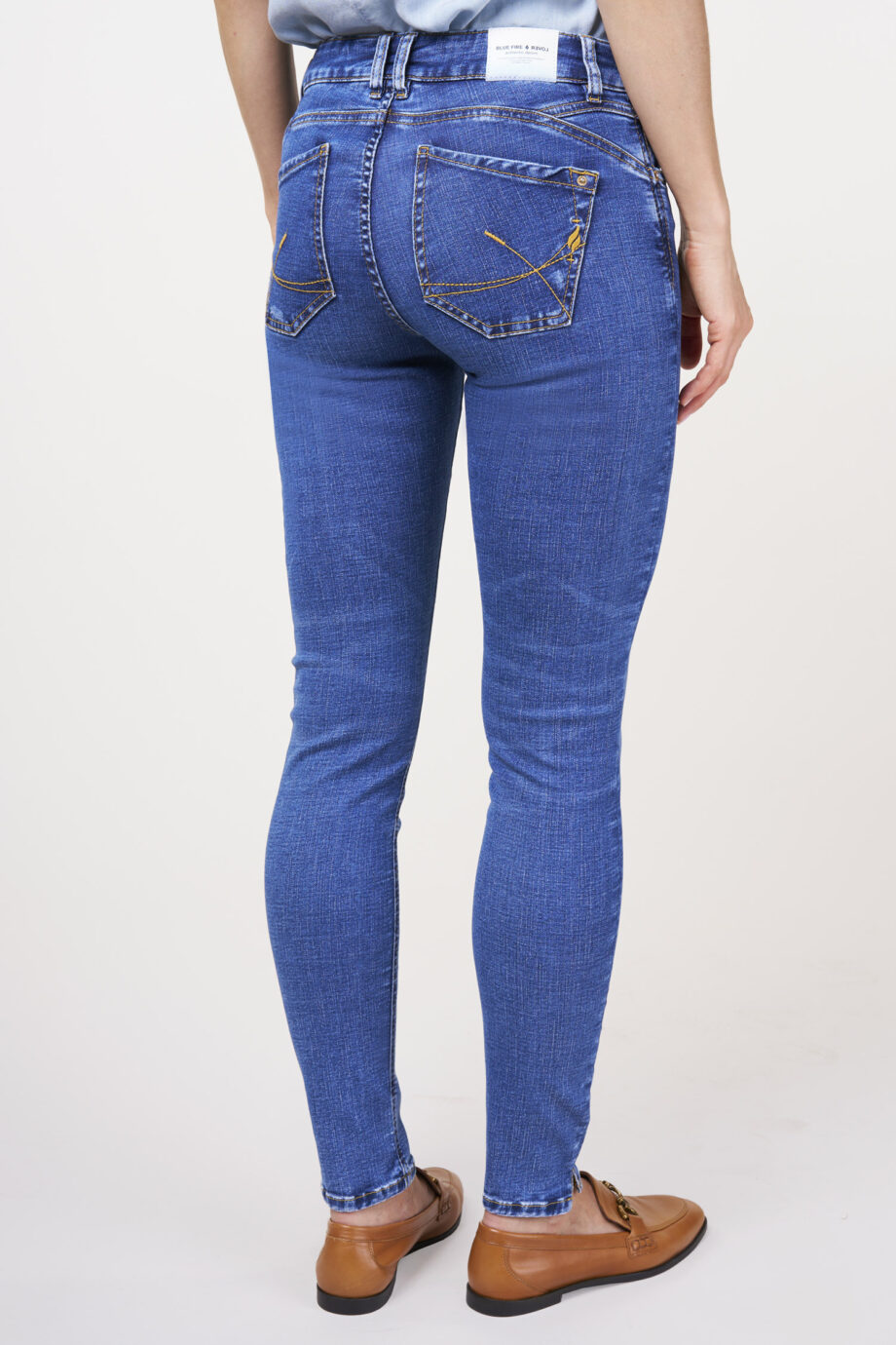 BLUE FIRE Damenjeans Alicia skinny - medium blue, 28er Länge