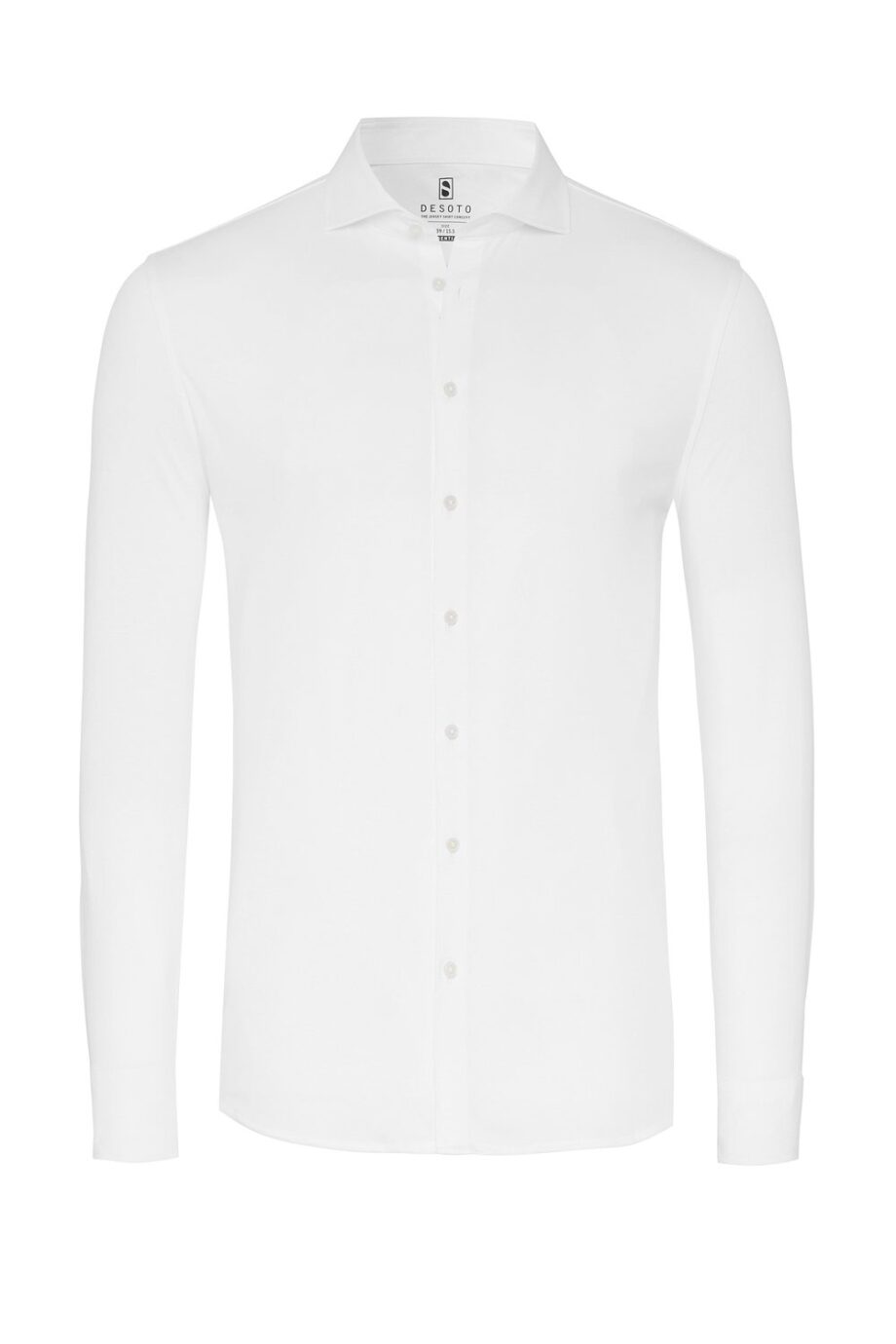 DESOTO Herren Jersey-Stretch Hemd Essential Hai 1/1in weiß