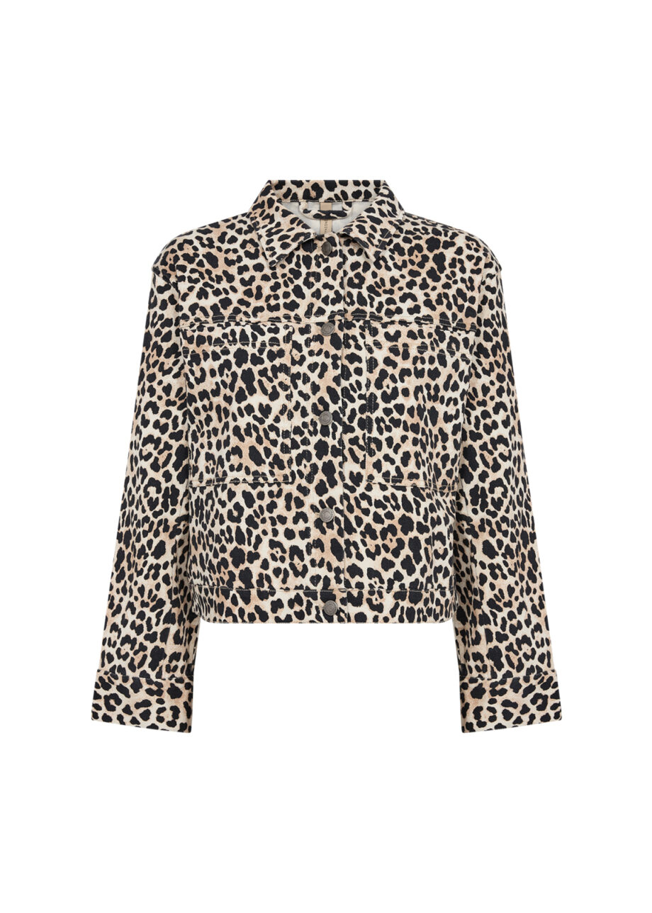SOYACONCEPT Damen Jeansjacke mit Leo-Print SC-OWENA 2