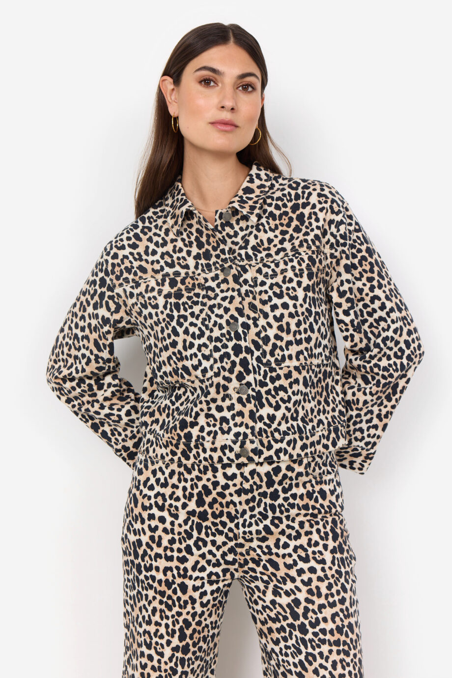 SOYACONCEPT Damen Jeansjacke mit Leo-Print SC-OWENA 2