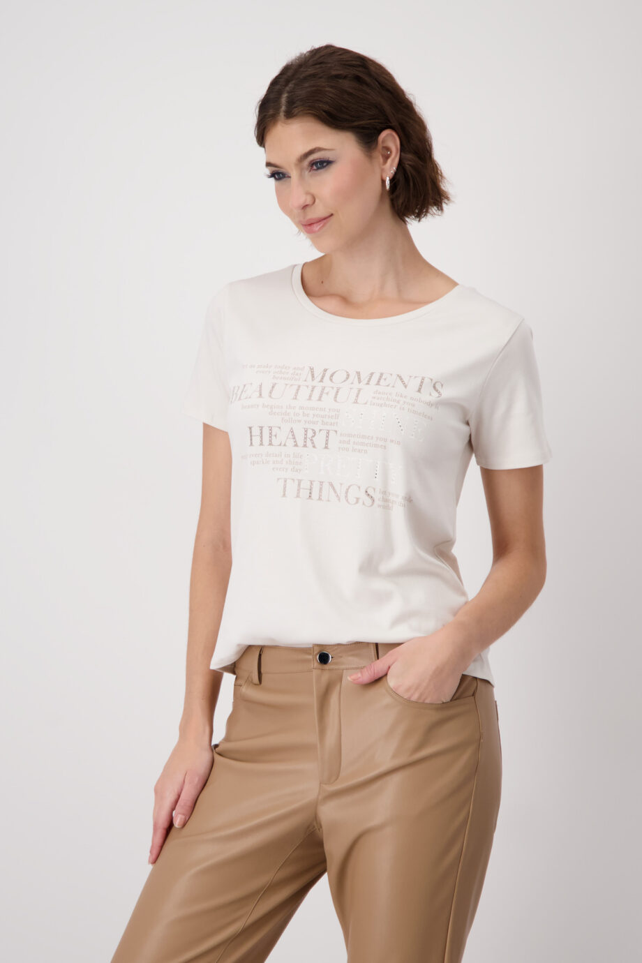 MONARI Damen T-Shirt mit Strasssteinen