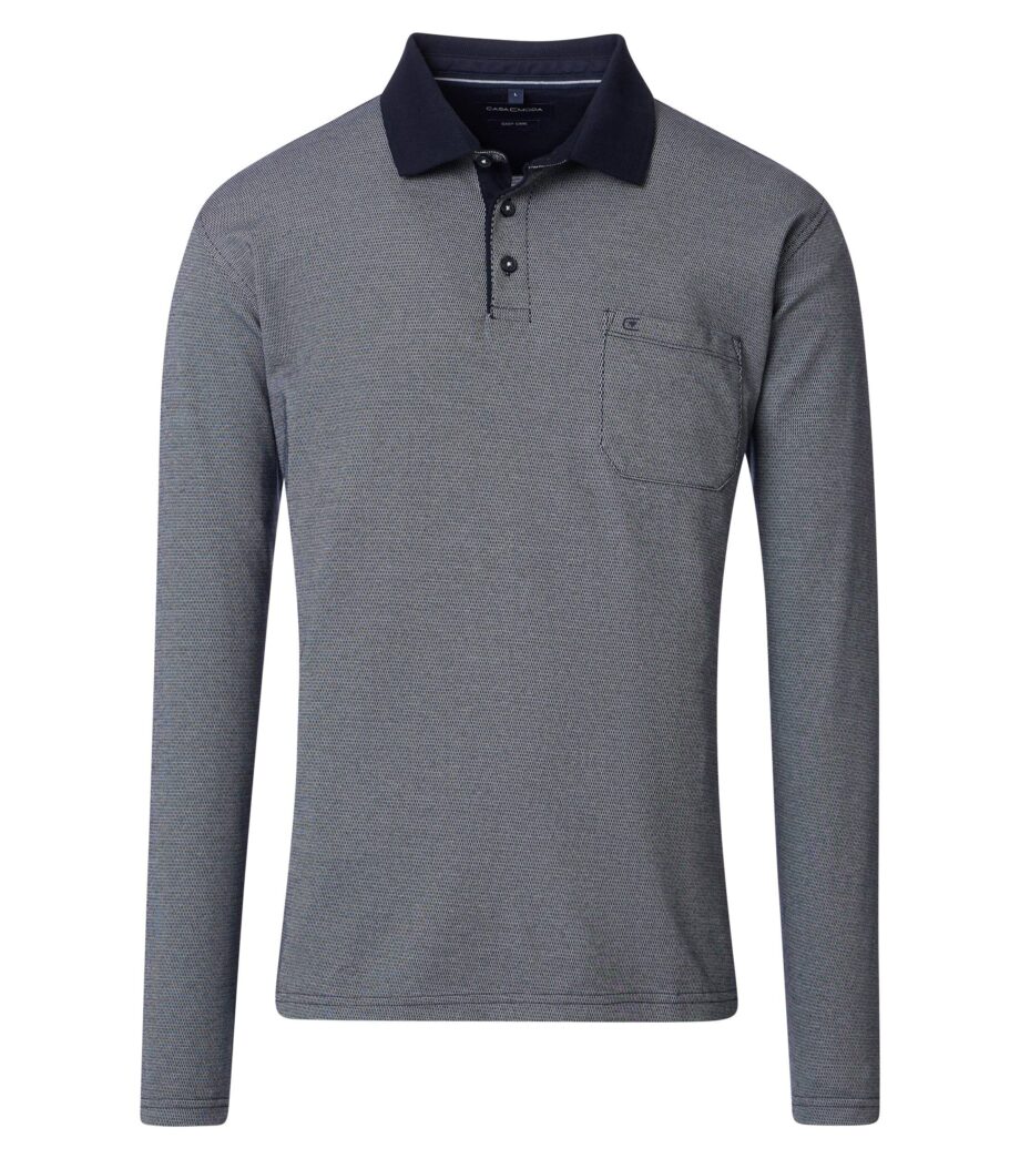 CASAMODA Herren Polo-Shirt Langarm