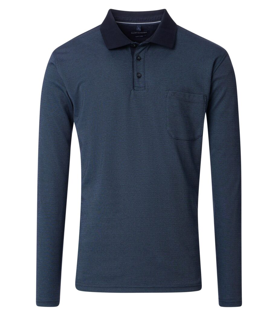 CASAMODA Herren Polo-Shirt Langarm