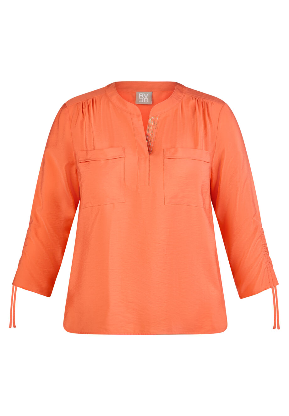 RABE Damenbluse mit V-Ausschnitt in Farbe mandarine