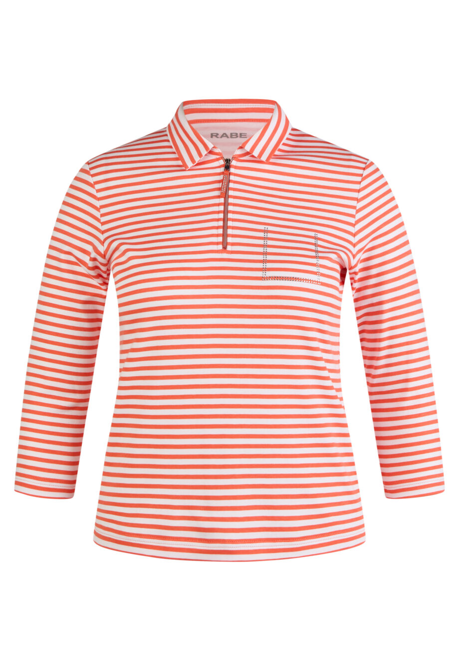 RABE Damen Poloshirt  in mandarine gestreift