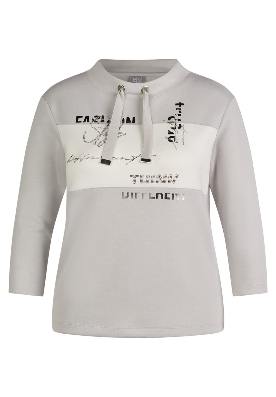 RABE Damen Sweatshirt mit Frontprint in perlgrau