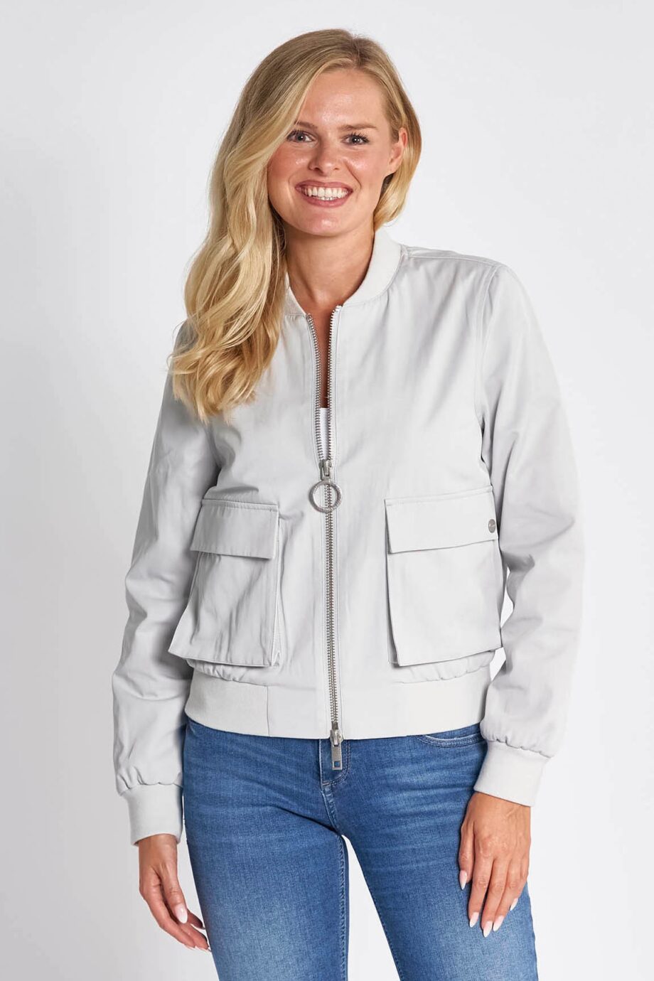 ZHRILL Damen Blouson ZHJULIE SOLID in silvergrey