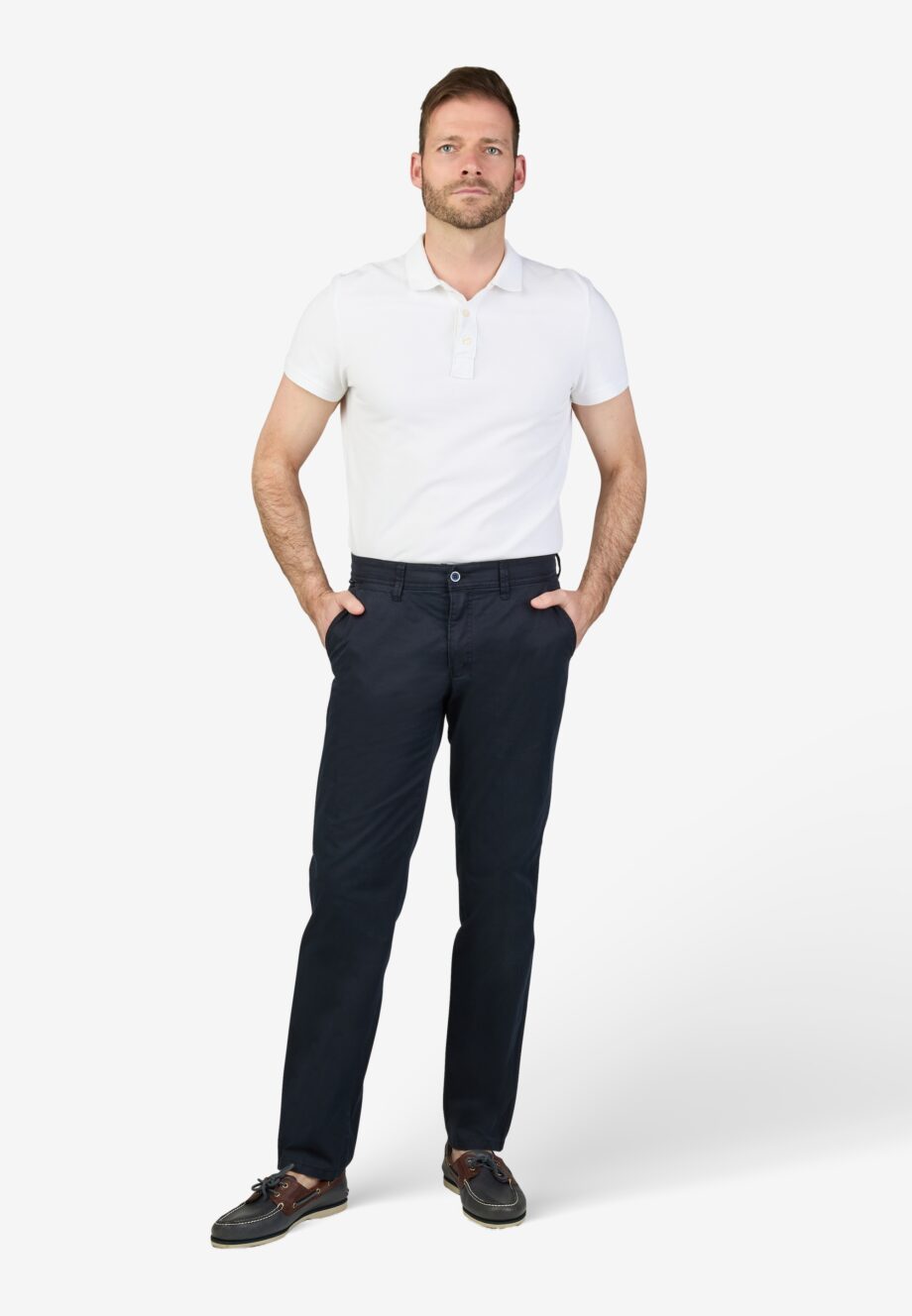 CLUB OF COMFORT Herren Baumwoll-Hose mit Flat-Front Garvey