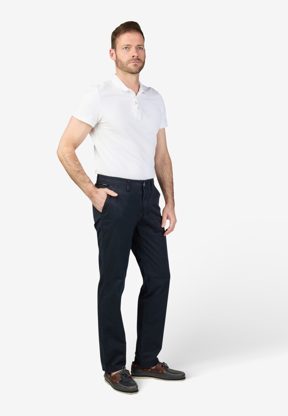 CLUB OF COMFORT Herren Baumwoll-Hose mit Flat-Front Garvey