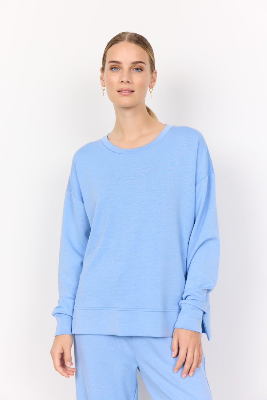 SOYACONCEPT Damen Sweatshirt Rundhals mit Seitenschlitz Banu