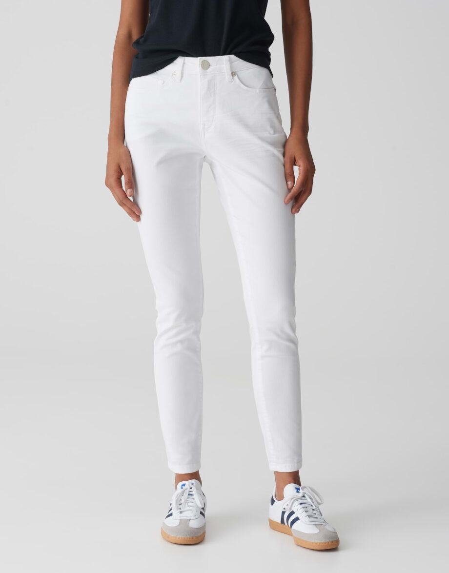 OPUS Damen Hose Denim Elma clear weiß