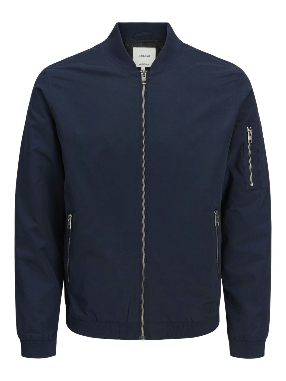 JACK&JONES Herren Blouson JJERUSH in Blau - navy und darkgrey