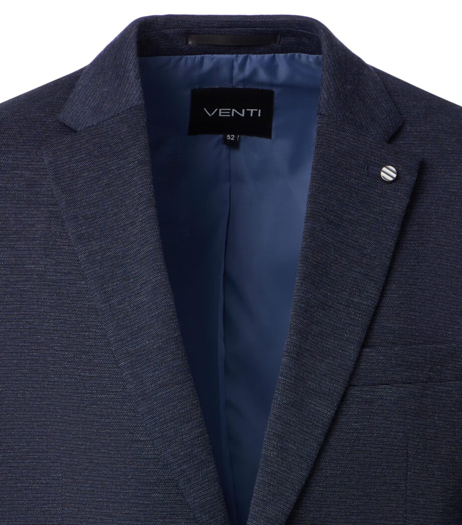 VENTI Herren Jersey-Sakko in dunkelblau Modern Fit