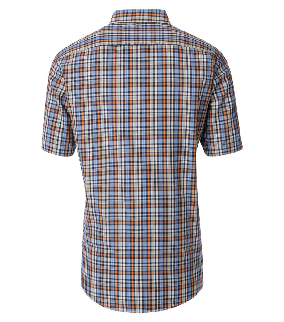 CASAMODA Herren Freizeithemd Kurzarm mit Button-Down Kragen