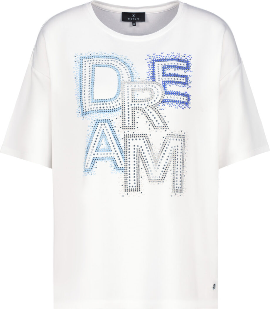 MONARI Damen T-Shirt mit Schrift in off-white