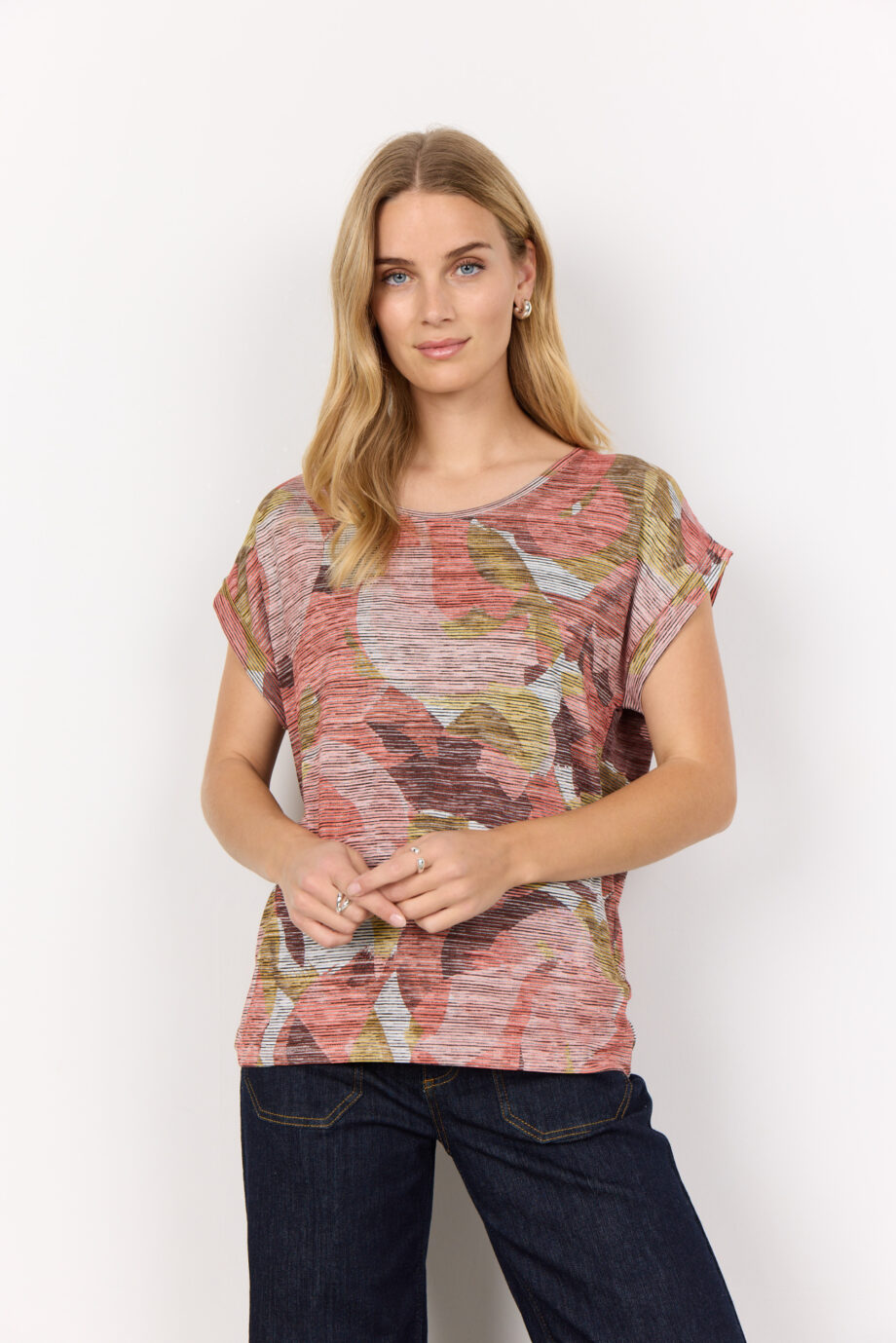 SOYACONCEPT Damen T-Shirt Galina mit Alloverprint