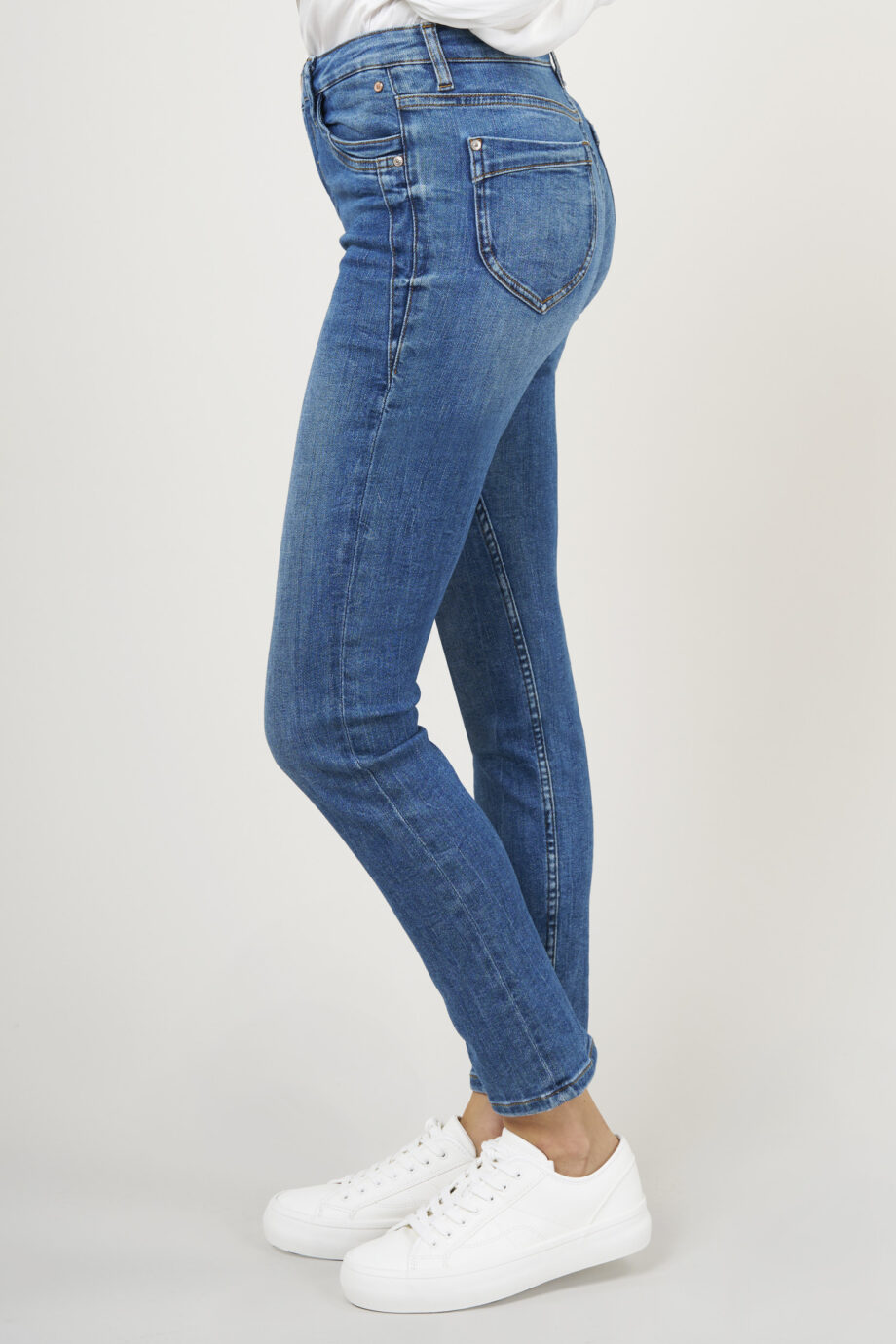 BLUE FIRE Damen Jeans Nancy slim in Blau - atlantic und stone