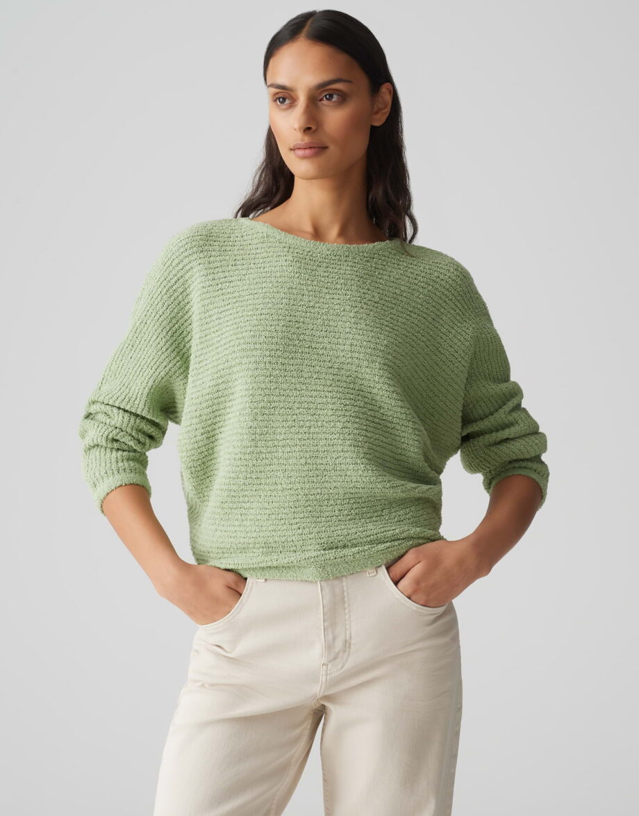 OPUS Damen Pullover in Rippstruktur Puriann